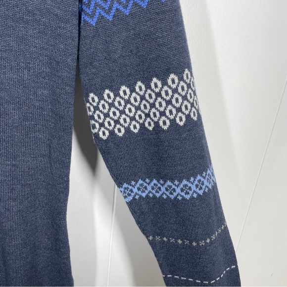 Woolrich Blue Quarter Button Front Long Sleeve Sweater Small - Picture 5 of 7